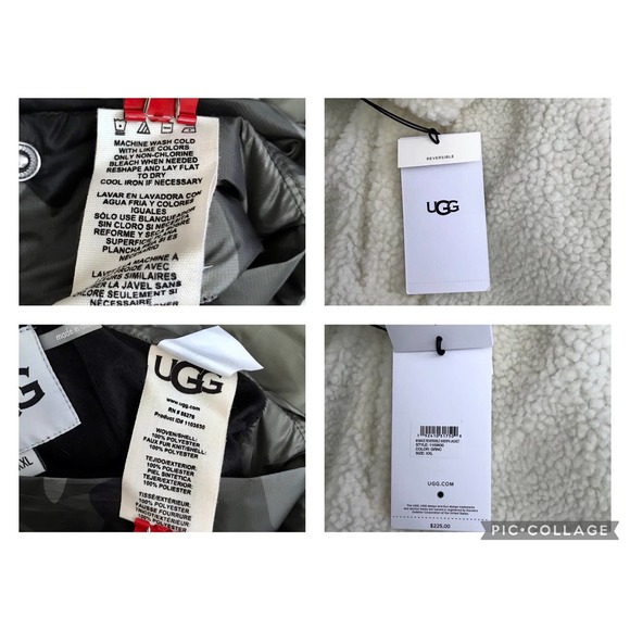 UGG NWT Camouflage Mace Reversible Sherpa Jacket Men Various - Picture 16 of 16